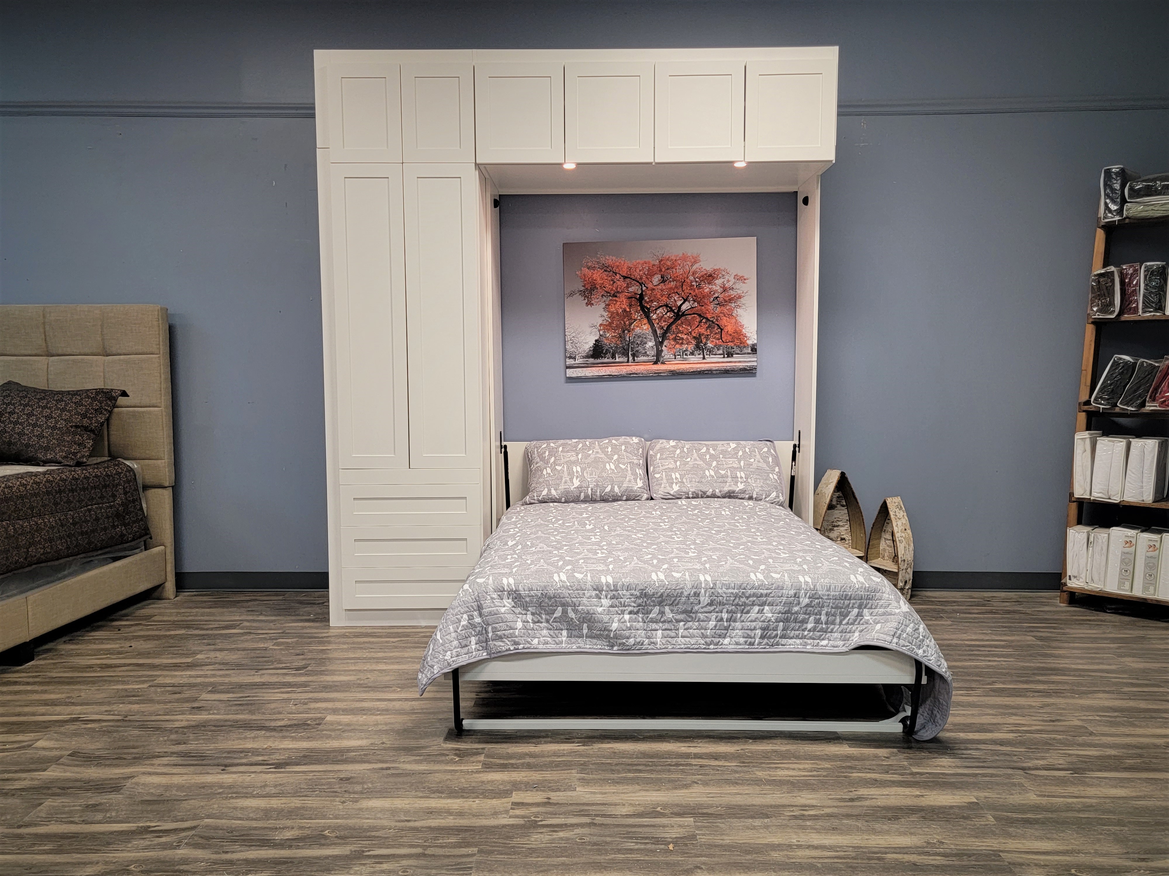 Shaker Murphy Bed Front View of Murphy Bed Shown Open