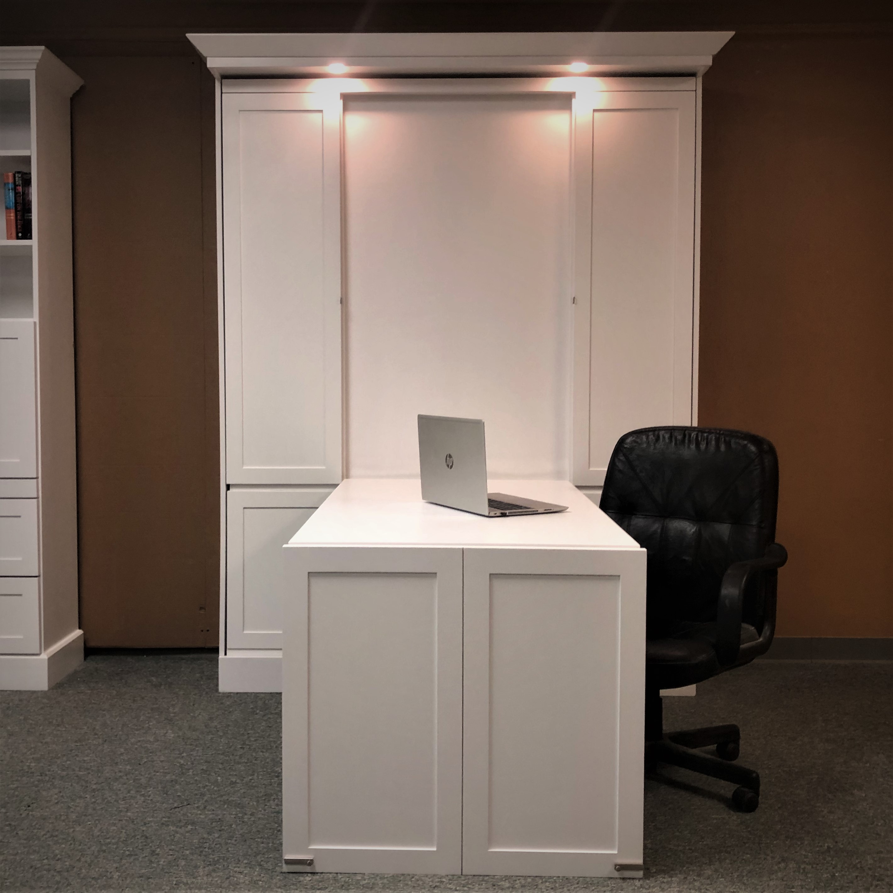 1320-0622b Shaker desk down from front view