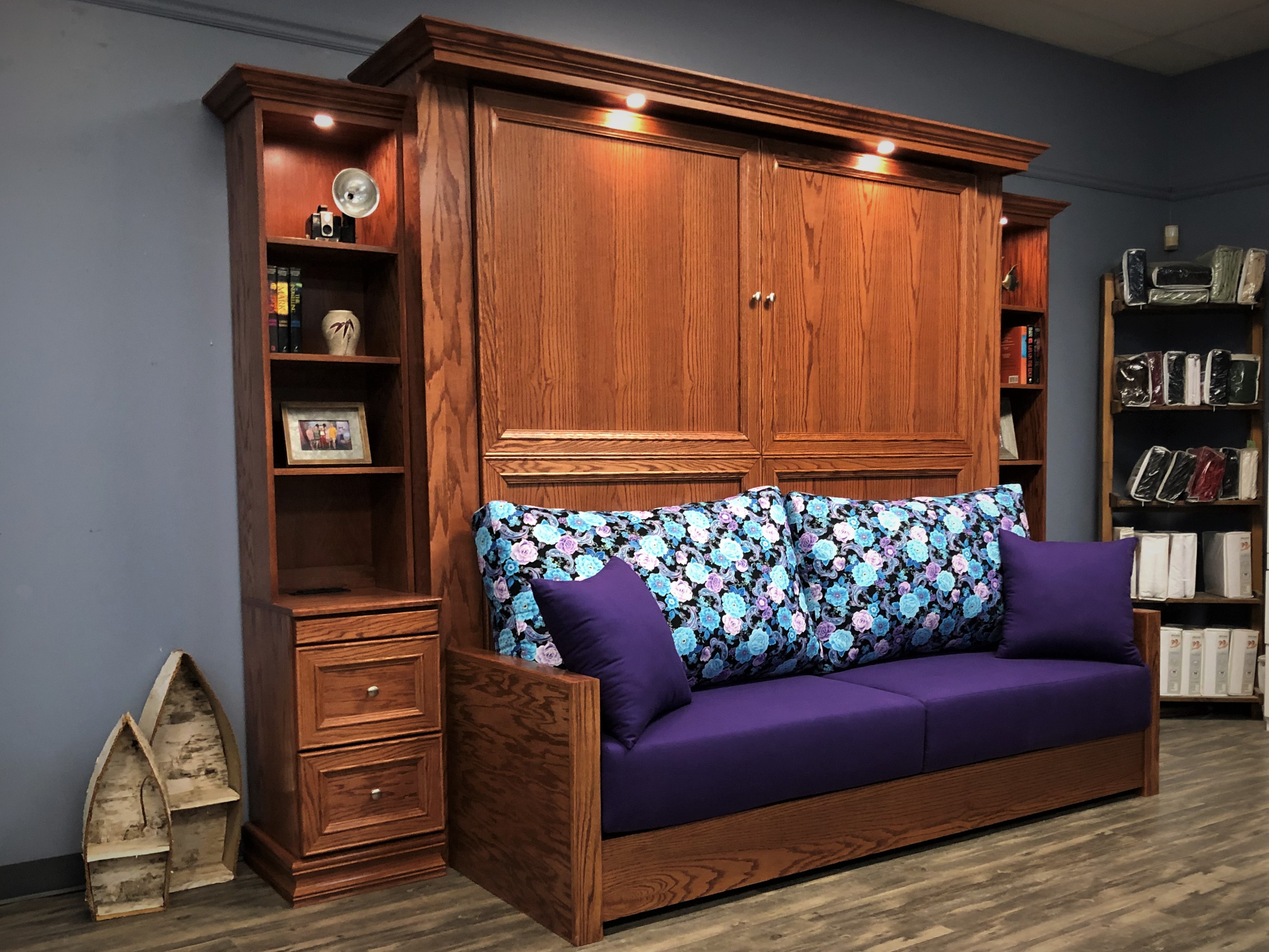 Jordan Sofa Murphy Bed Side View of Murphy Bed Shown Closed