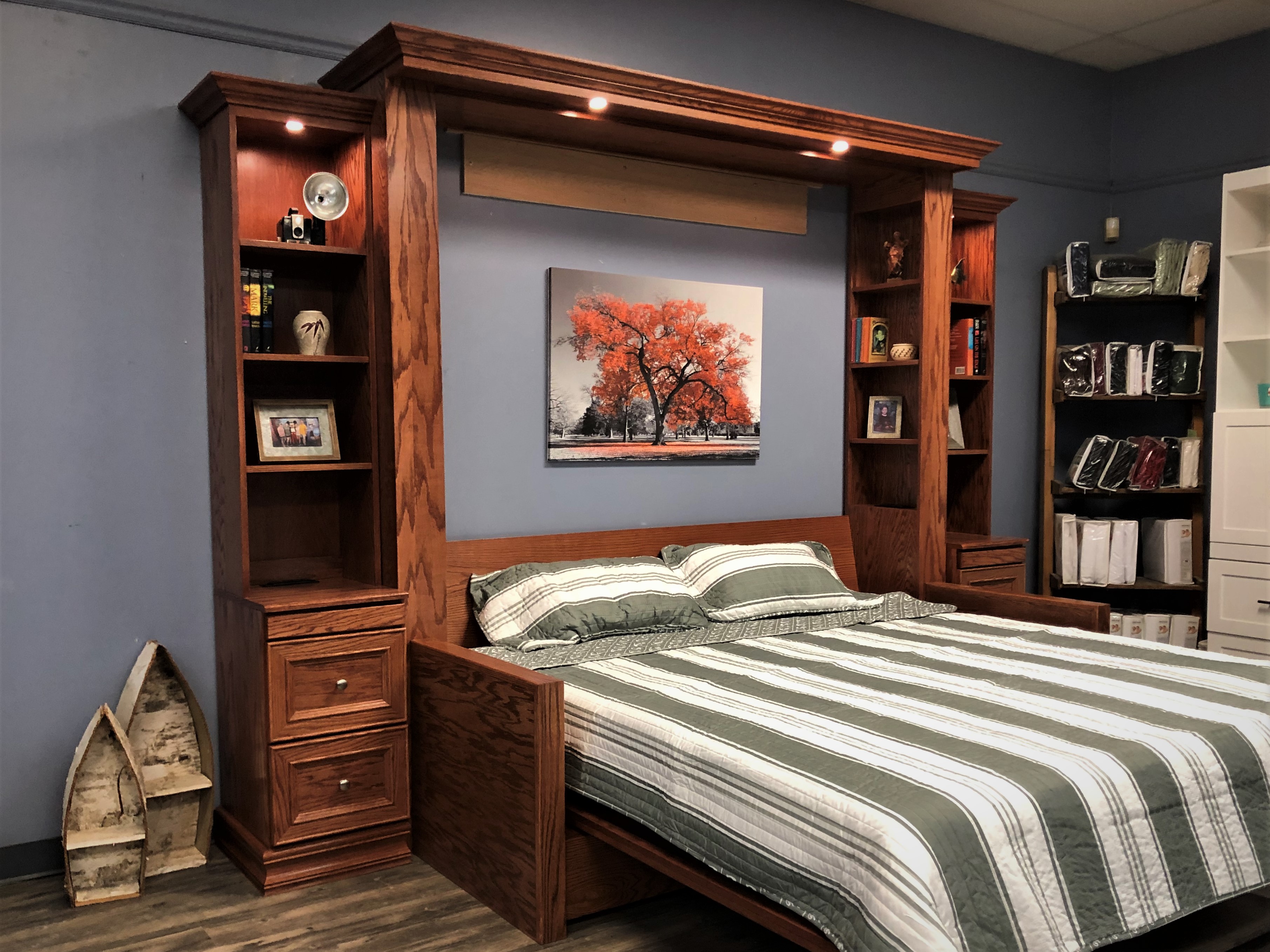 Jordan Sofa Murphy Bed Side View of the Bed Shown Open