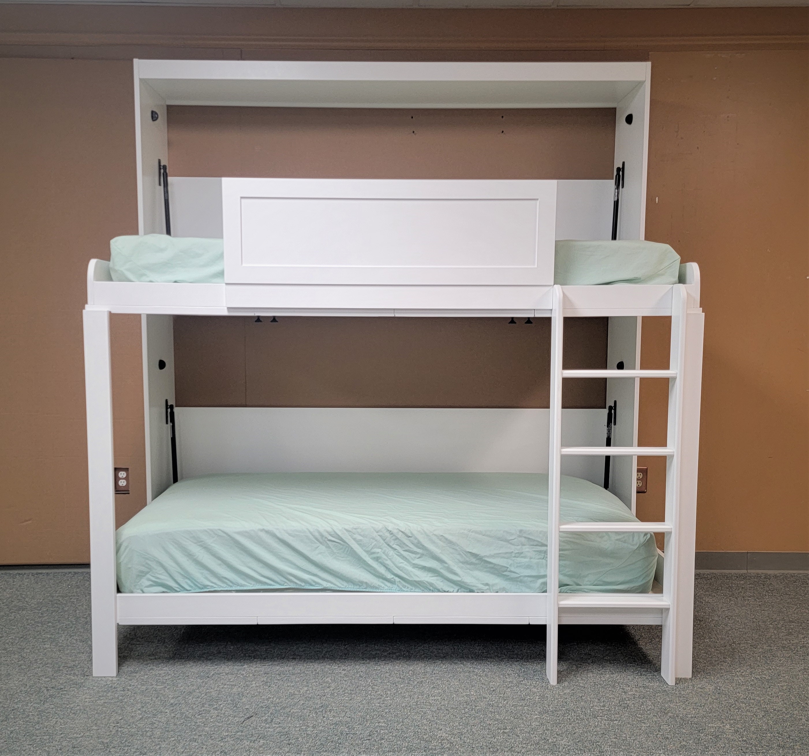 Twin/Twin Murphy Bunk Bed Front View of Beds Shown Open