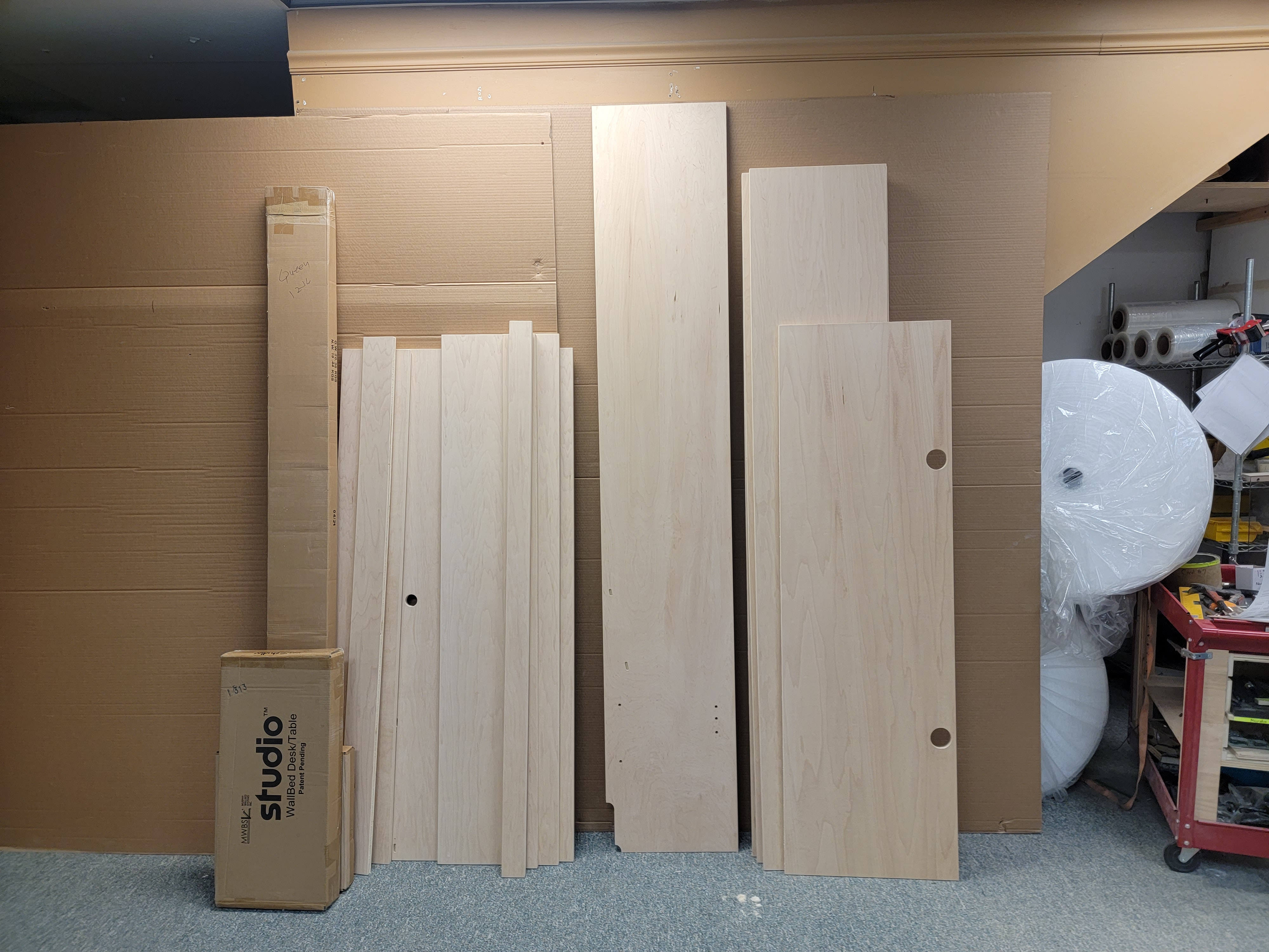 Precut Murphy Bed All Pieces