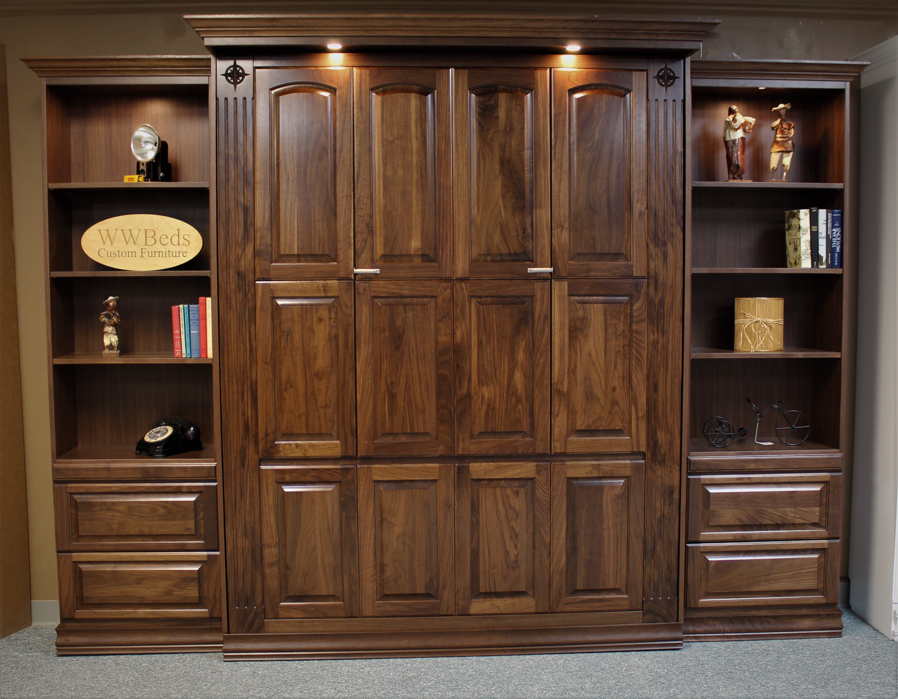 Walnut Smithsonian Front View Shown Closed