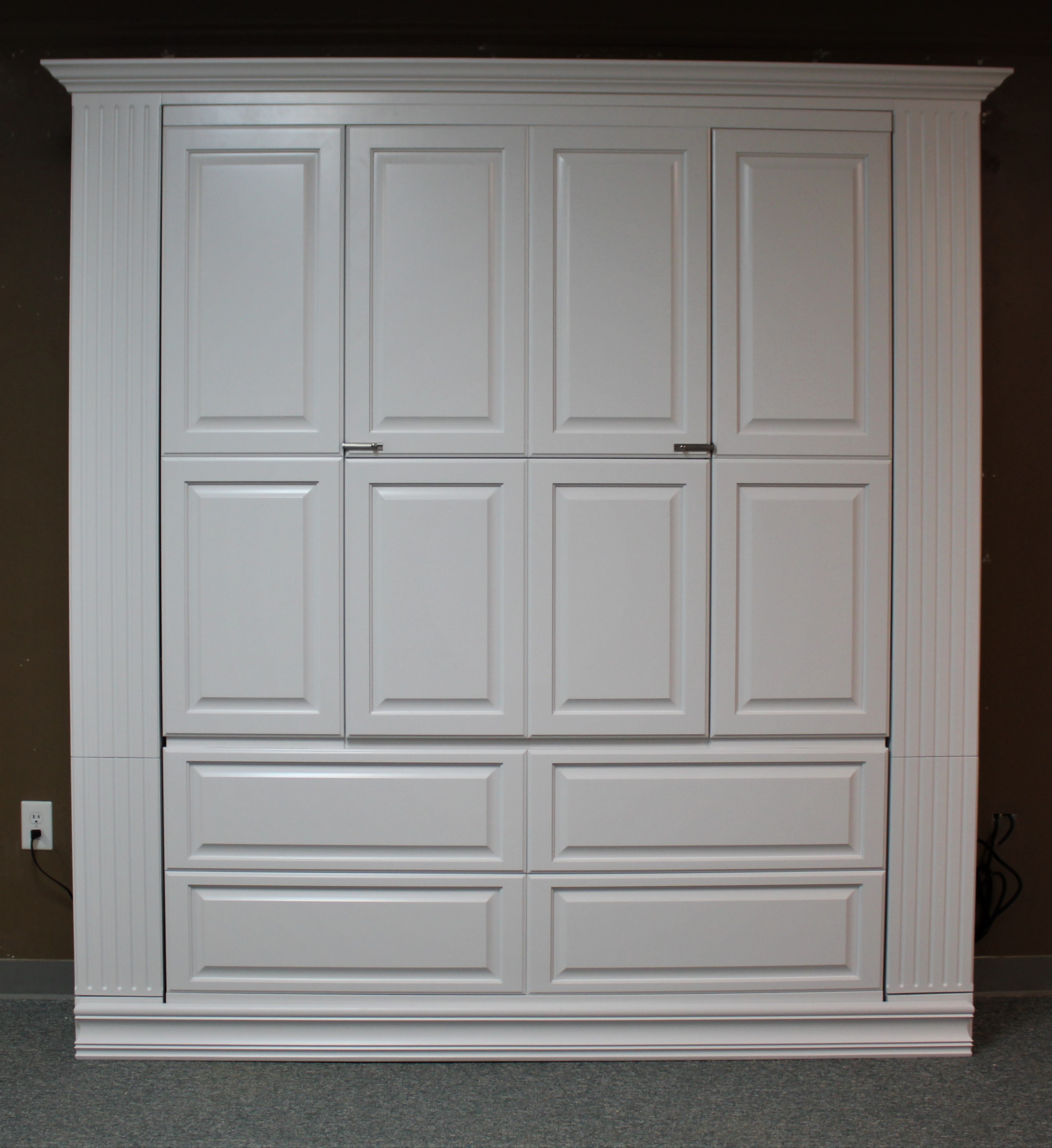 Smithsonian Murphy Bed Front View of Bed Shown Closed